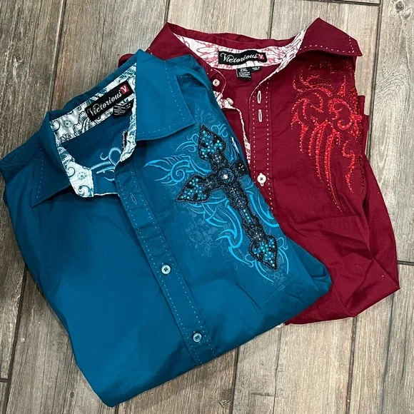 Victorious | Shirts | Set Of Two Victorious Mens 2xl Stoned Gems